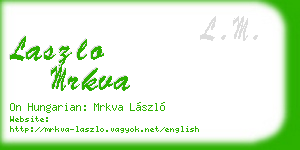 laszlo mrkva business card