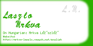 laszlo mrkva business card